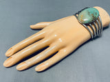 Outstanding Vintage Native American Navajo Royston Turquoise Sterling Silver Bracelet Signed-Nativo Arts