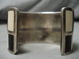 Best Vintage Native American Navajo Heishi Turquoise Inlay Sterling Silver Bracelet Old-Nativo Arts
