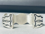 Fabulous Native American Navajo Sterling Silver Horse & Hearts Bracelet-Nativo Arts