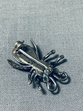Marvelous Vintage Native American Navajo Turquoise Sterling Silver Beetle Pin-Nativo Arts