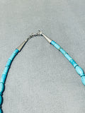 Marvelous Native American Navajo Blue Gem Turquoise & Spiny Oyster Sterling Silver Necklace-Nativo Arts
