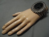 Stunning Vintage Navajo Sterling Silver Native American Inlay Bracelet-Nativo Arts