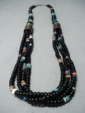 Authentic Vintage Native American Navajo Thomas Singer Turquoise Sterling Silver Necklace-Nativo Arts
