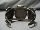 Very Rare!! Vintage Native American Navajo Old Persin Turquoise Sterling Silver Bracelet Old-Nativo Arts