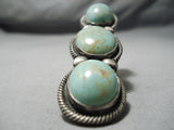 Impressive Vintage Navajo Royston Turquoise Sterling Silver Ring Native American-Nativo Arts