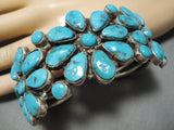 Incredible Vintage Native American Navajo Blue Gem Turquoise Sterling Silver Native Bracelet-Nativo Arts