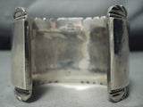 One Of The Best Vintage Native American Navajo Turquoise Inlay Sterling Silver Bracelet-Nativo Arts