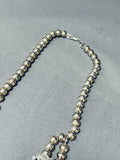 Ella Peters Vintage Native American Navajo Sterling Silver Squash Blossom Necklace-Nativo Arts
