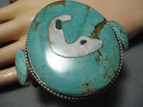 One Of Most Unique Vintage Native American Navajo Opal Animal Turquoise Sterling Silver Bracelet-Nativo Arts