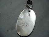 Tommy Singer Vintage Navajo Sterling Silver Pendant Native American Old-Nativo Arts