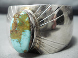 Exceptional Vintage Native American Navajo Huge Royston Turquoise Sterling Silver Bracelet-Nativo Arts