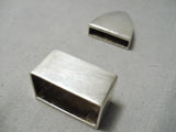 Very Important Vintage Native American Navajo Harvey Begay Sterling Silver Buckle Ranger Set-Nativo Arts