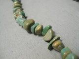 Native American Longer Vintage Santo Domingo Royston Turquoise Sterling Silver Necklace-Nativo Arts