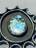 Very Rare Gilber Turquoise Vintage Native American Navajo Sterling Silver Pendant-Nativo Arts