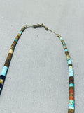 Intriguing Vintage Santo Domingo Old Turquoise Sterling Silver Necklace-Nativo Arts