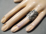 Marvelous Navajo Sterling Silver Crosses Ring Native American-Nativo Arts