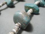 Chunky Huge Vintage Native American Navajo Royston Turquoise Spiny Oyster Jacla Necklace Old-Nativo Arts