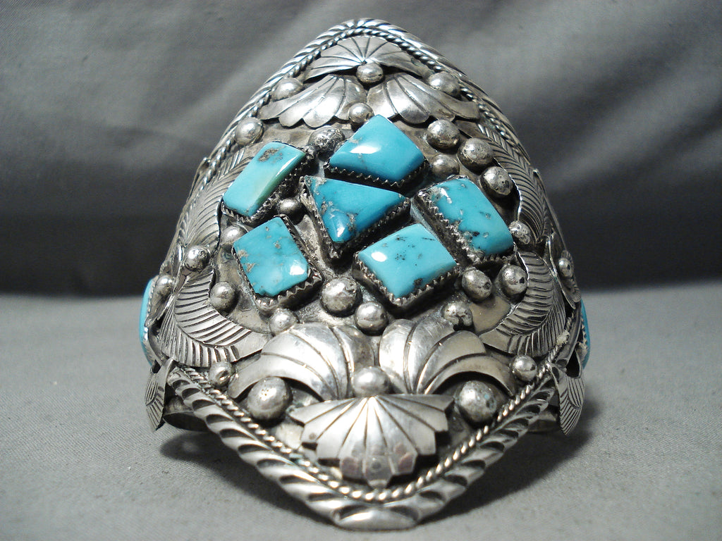 Ted Joe Massive Vintage Native American Navajo Turquoise Navajo 
