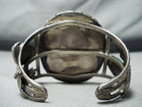 Native American Huge Dancing Mudhead Vintage Zuni Turquoise Sterling Silver Bracelet-Nativo Arts