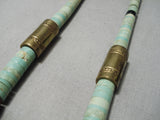 Native American Important Authentic Vintage Santo Domingo Tony Aguilar Sr Turquoise Necklace-Nativo Arts