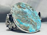 Monster 235 Gram Native American Turquoise Lizard Sterling Silver Bracelet-Nativo Arts