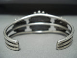 Early Big Bead Vintage Native American Navajo Hand Tooled Sterling Silver Bracelet-Nativo Arts