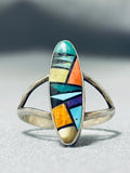Marvelous Vintage Native American Navajo Turquoise Sterling Silver Ring-Nativo Arts