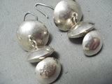 Special Vintage Navajo Sterling Silver Dangle Earrings Native American Old-Nativo Arts