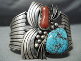 Important Earlier Wil Benally Vintage Native American Navajo Sterling Silver Turquoise Bracelet-Nativo Arts