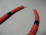 Singer Chunky Coral Native American Navajo Sterling Silver Turquoise Necklace-Nativo Arts