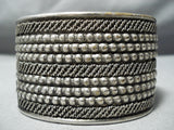 Dynamic Vintage Navajo Sterling Silver Bracelet Native American Old-Nativo Arts