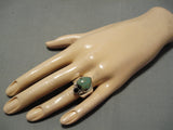 Marvelous Vintage Native American Navajo Royston Turquoise Heart Sterling Silver Ring-Nativo Arts
