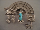40 Grams Monster Navajo 'Symbolic Yei' Turquoise Native American Jewelry Silver Ring-Nativo Arts
