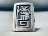 Superior Native American Hopi Sterling Silver Ring Signed-Nativo Arts