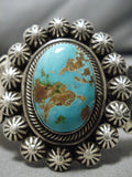 Exceptional Vintage Native American Navajo Royston Turquoise Sterling Silver Bracelet Old-Nativo Arts