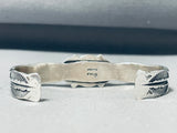 Detailed Native American Navajo Royston Turquoise Sterling Silver Bracelet-Nativo Arts