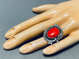 Native American Important Juan Pedro Garcia Vintage Santo Domingo Rosarita Sterling Silver Ring-Nativo Arts
