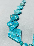 Dramatic Native American Navajo Turquoise Sterling Silver Necklace-Nativo Arts