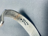 Ervin Haskie Vintage Native American Navajo Lapis Sterling Silver Bracelet-Nativo Arts