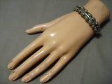 Heavy And Thick!! Vintage Native American Navajo Royston Turquoise Sterling Silver Bracelet-Nativo Arts