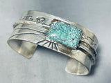Rosie Sweet Vintage Native American Navajo Spiderweb Turquoise Sterling Silver Bracelet-Nativo Arts