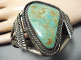 Huge Museum Quality Vintage Native American Navajo Royston Turquoise Sterling Silver Bracelet-Nativo Arts