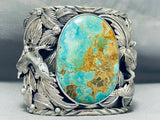 263 Gram Monster Buffalo Native American Turquoise Sterling Silver Bracelet-Nativo Arts