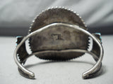 One Of The Most Unique Vintage Navajo/ Zuni Turquoise Sterling Silver Bracelet-Nativo Arts