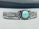 Detailed Native American Navajo Royston Turquoise Sterling Silver Bracelet-Nativo Arts