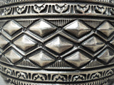 Very Important Vintage Native American Navajo Darryl Becenti (d.) Sterling Silver Bracelet-Nativo Arts