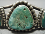 Very Old Vintage Native American Navajo Cerrillos Turquoise Sterling Silver Bracelet-Nativo Arts