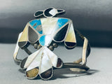 Woman Thunderbird Vintage Native American Zuni Turquoise Sterling Silver Bracelet Old-Nativo Arts