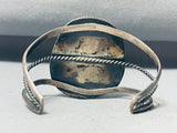 Museum Vintage Native American Navajo Big Morenci Turquoise Sterling Silver Bracelet Old-Nativo Arts