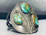 One Of The Best Ever Vintage Native American Navajo Royston Turquoise Sterling Silver Bracelet-Nativo Arts